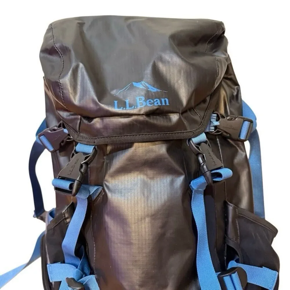 L.L. Bean All Conditions Daypack Hiking Backpack Waterproof 24L Black Blue